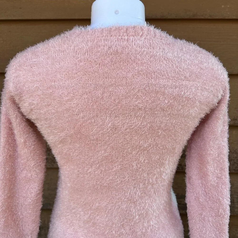 Epic Threads Pink Fuzzy Knit Sweater With Unicorn Design - Picture 9 of 10